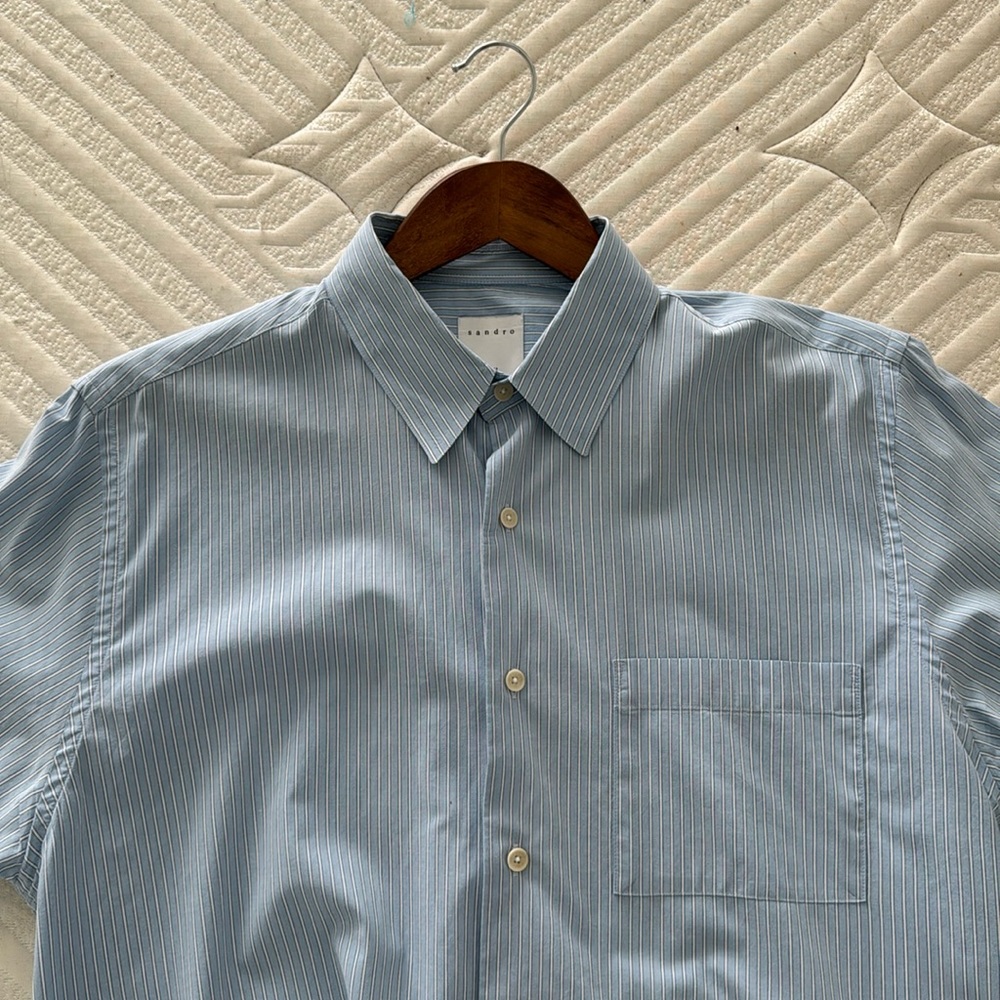 SANDRO STRIPED SHIRT, MEDIUM